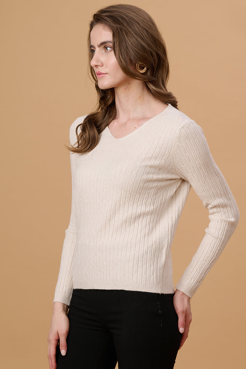 Gipsy Cream Acrylic Sweater