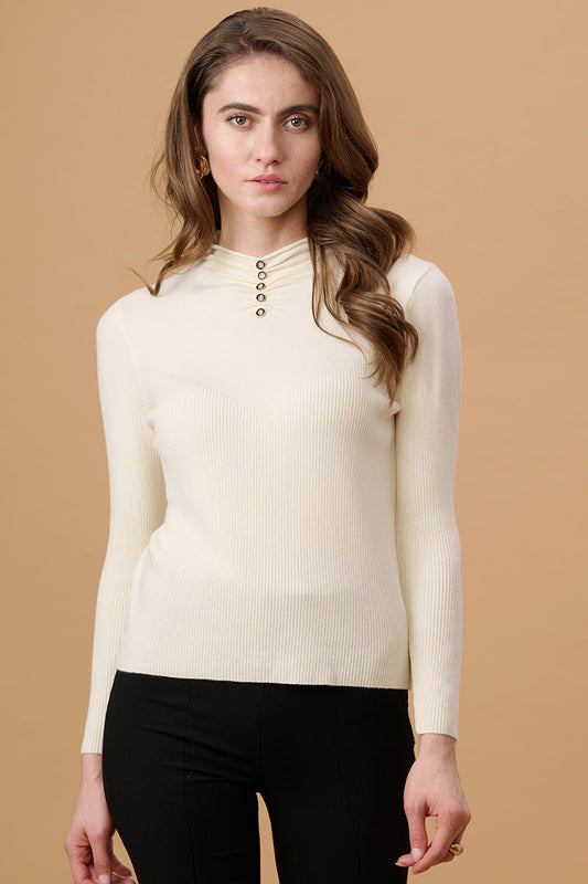 Gipsy Cream Acrylic Sweater