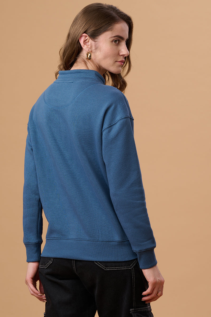 Gipsy Blue grey Polyester Sweat Shirt