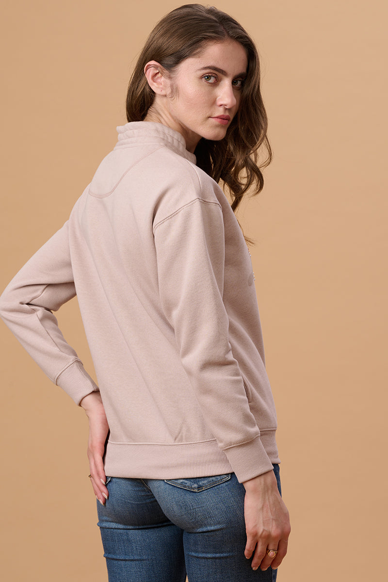 Gipsy Pink Clay Polyester Sweat Shirt