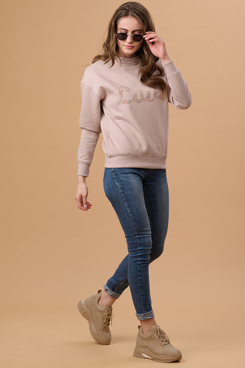 Gipsy Pink Clay Polyester Sweat Shirt