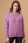 Gipsy Lilac Polyester Sweat Shirt