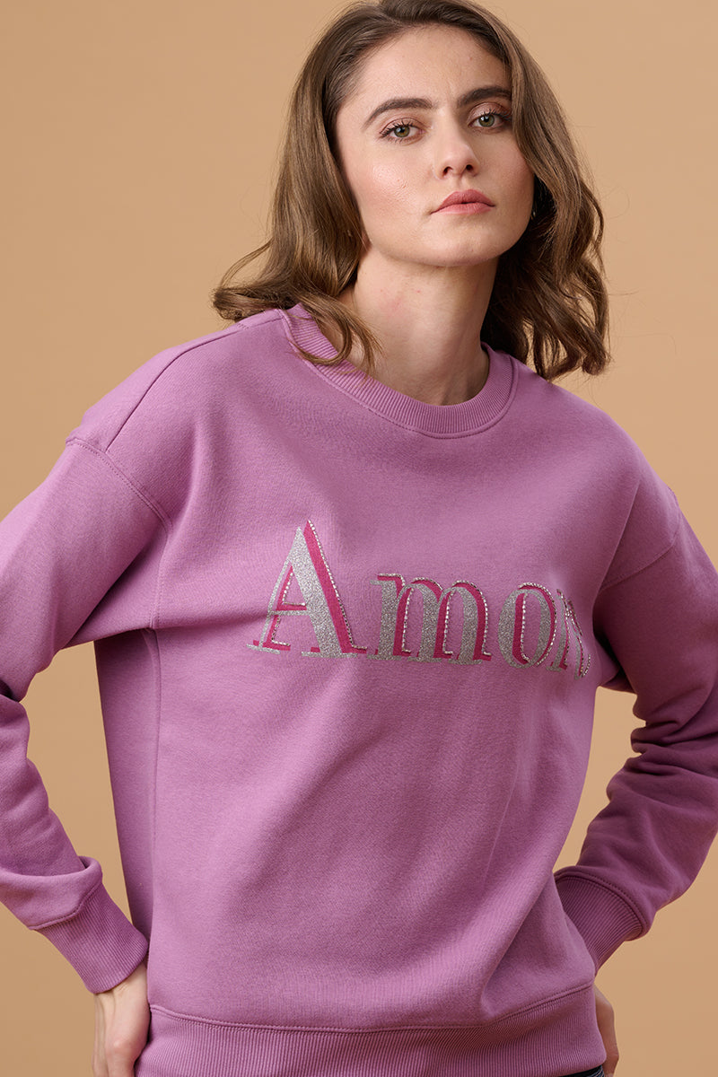 Gipsy Lilac Polyester Sweat Shirt