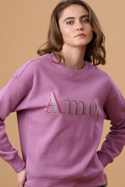Gipsy Lilac Polyester Sweat Shirt