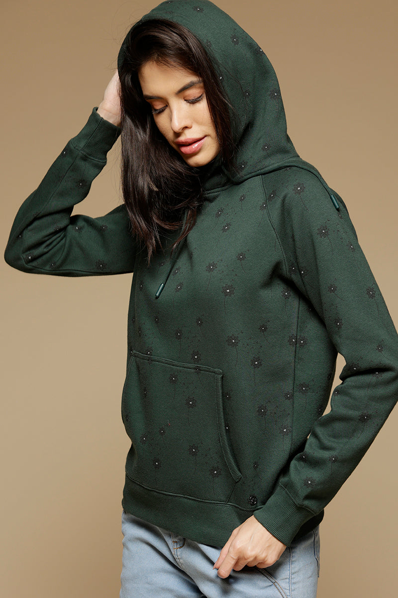 Gipsy Dark Green Cotton/Poly Sweat Shirt
