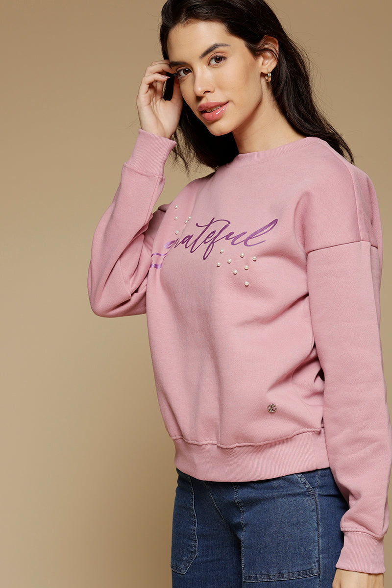 Gipsy Onion Pink Cotton/Poly Sweat Shirt
