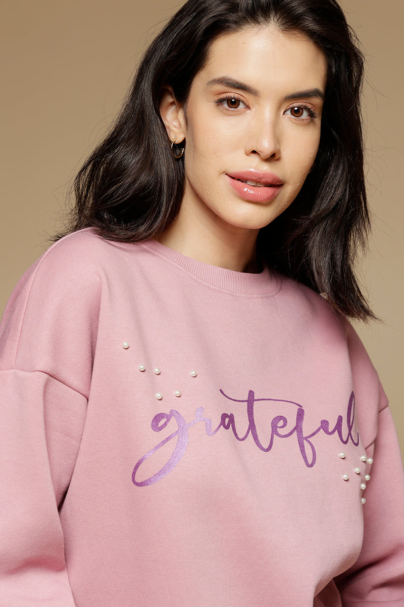 Gipsy Onion Pink Cotton/Poly Sweat Shirt