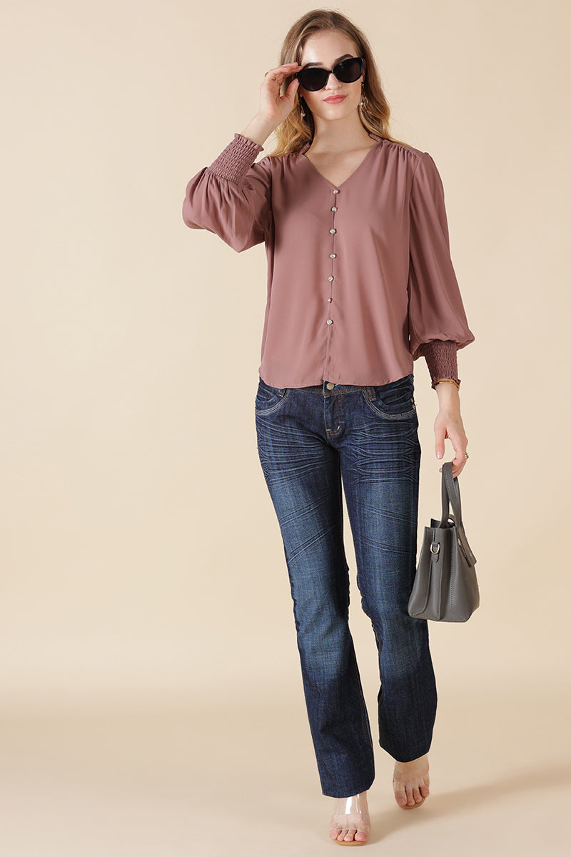 Gipsy Aubergine Georgette Tunic