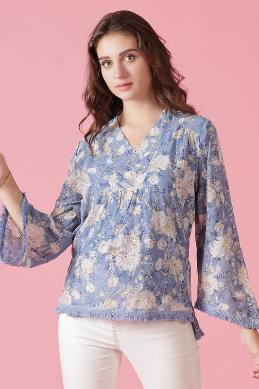 Gipsy Blue Georgette Tunic
