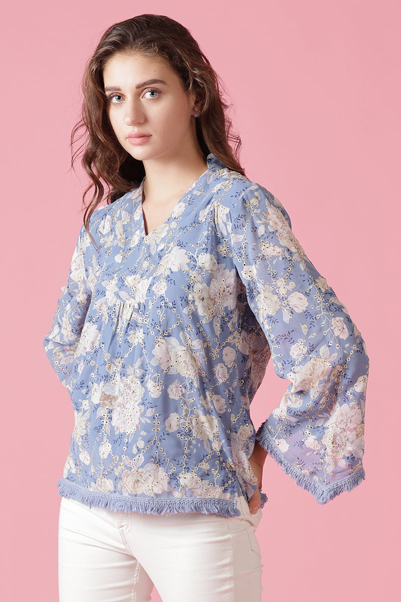 Gipsy Blue Georgette Tunic