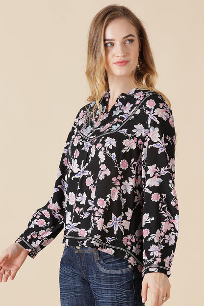 Gipsy Black Rayon Tunic