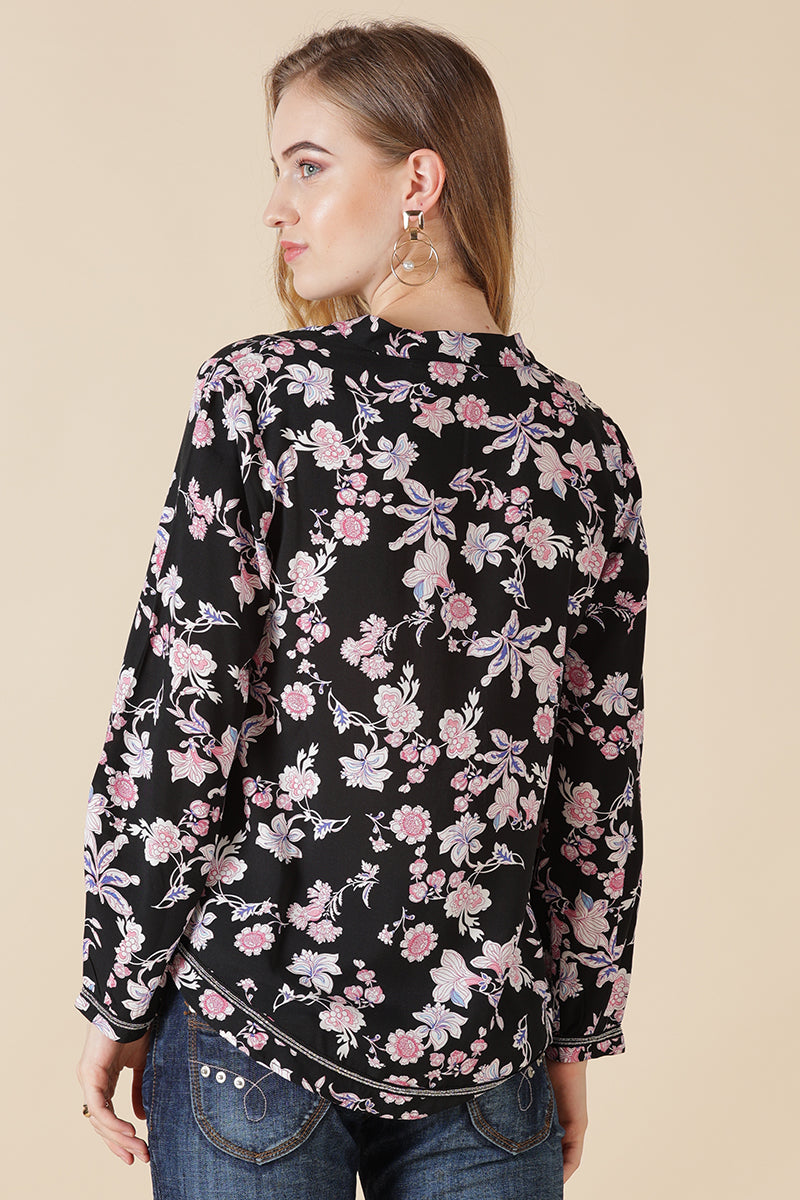 Gipsy Black Rayon Tunic