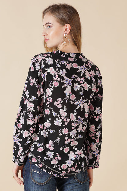 Gipsy Black Rayon Tunic