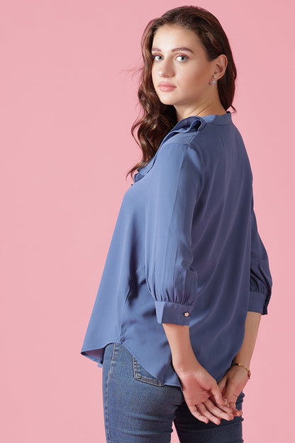Gipsy Sage Blue Georgette Tunic