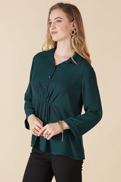 Gipsy Bottle Green Georgette Tunic