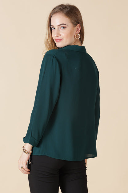 Gipsy Bottle Green Georgette Tunic