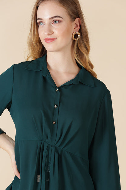 Gipsy Bottle Green Georgette Tunic