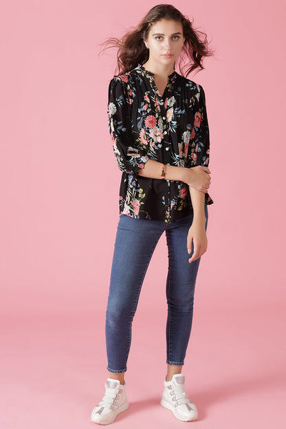 Gipsy Black Rayon Tunic