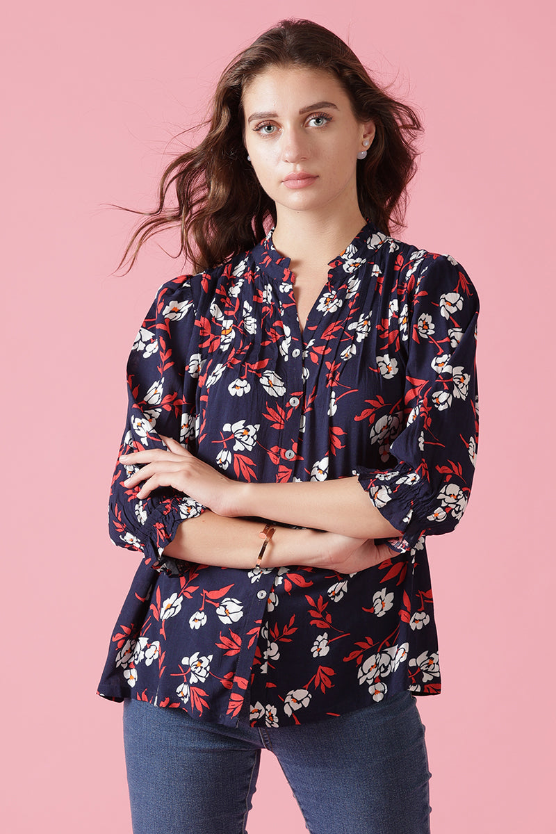Gipsy Navy Rayon Tunic