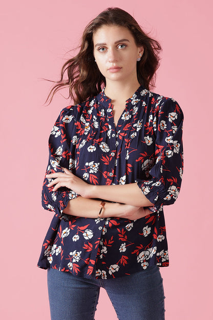 Gipsy Navy Rayon Tunic