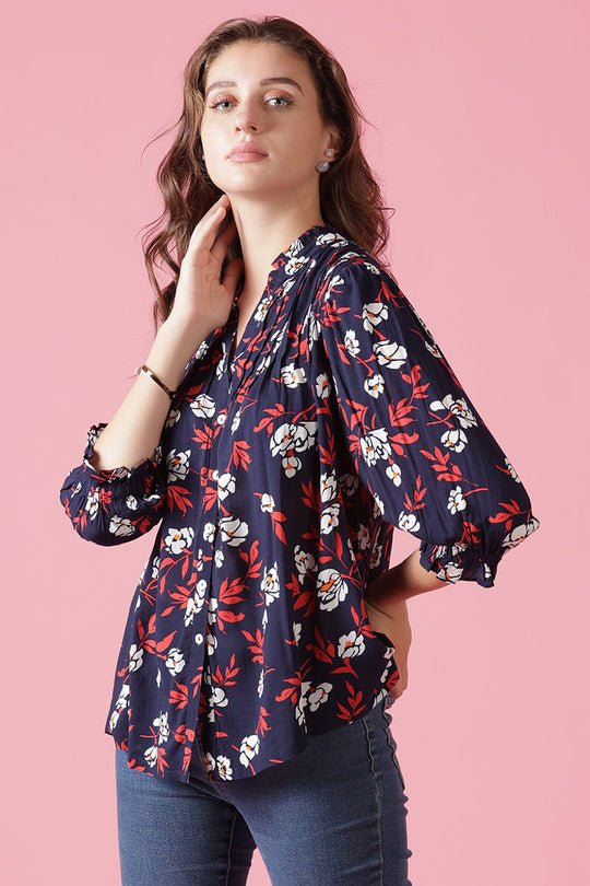 Gipsy Navy Rayon Tunic