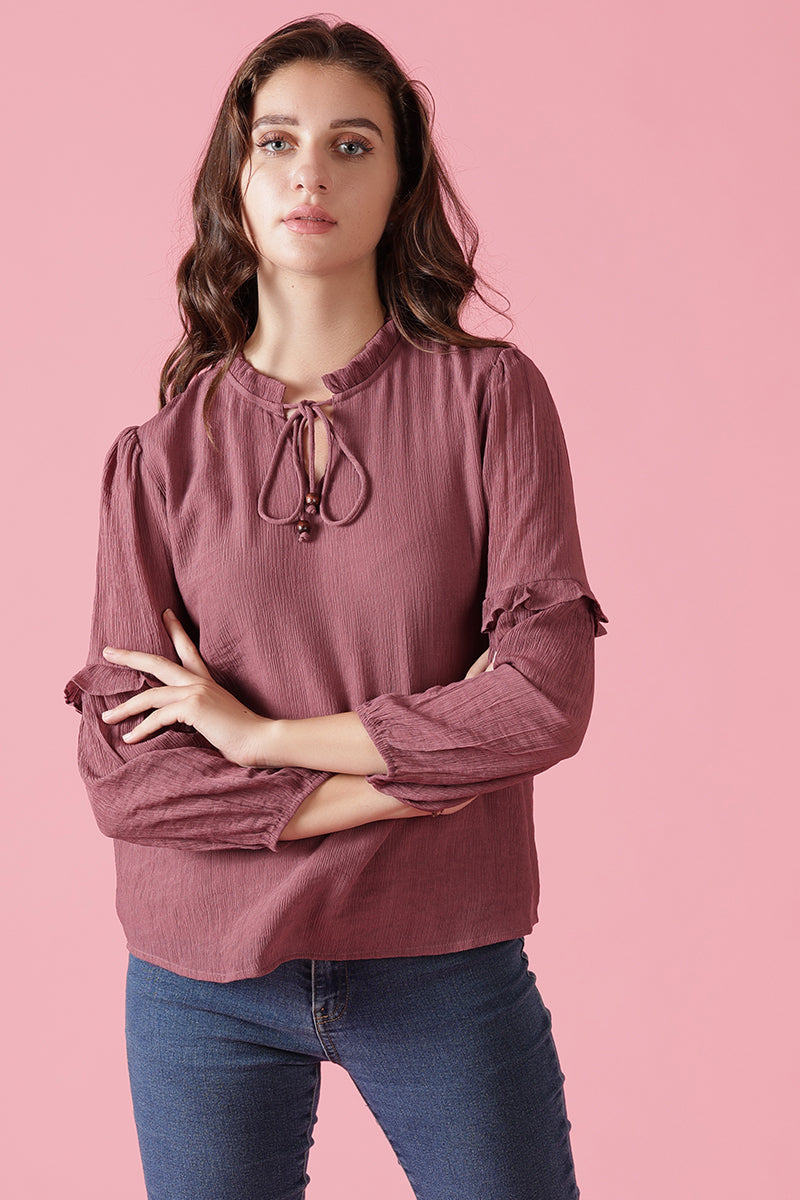 Gipsy Aubergine Chiffon Tunic