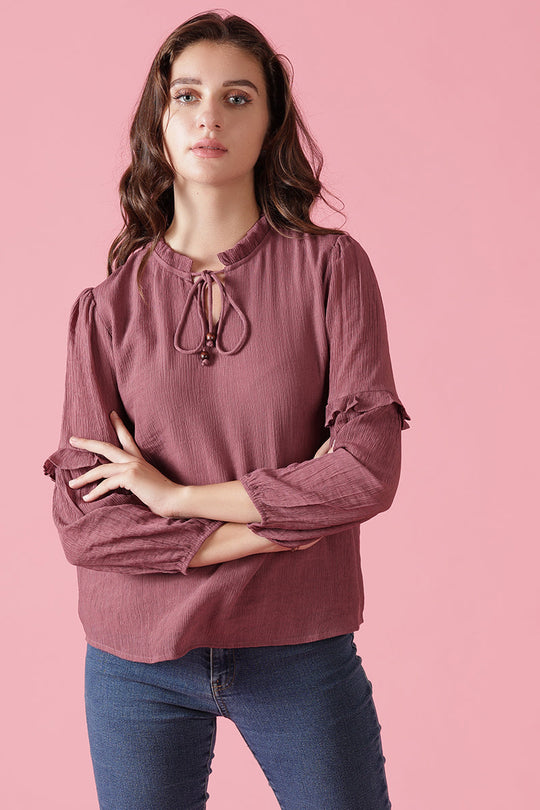 Gipsy Aubergine Chiffon Tunic