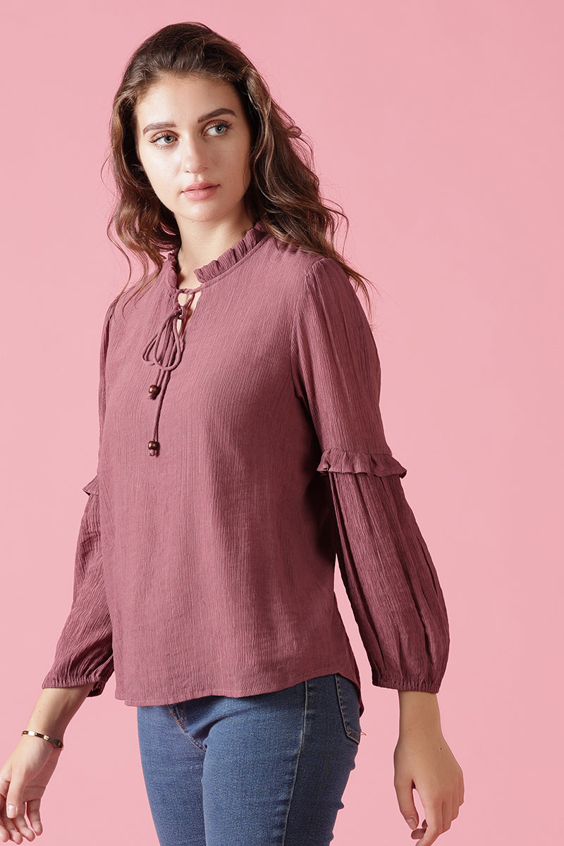 Gipsy Aubergine Chiffon Tunic