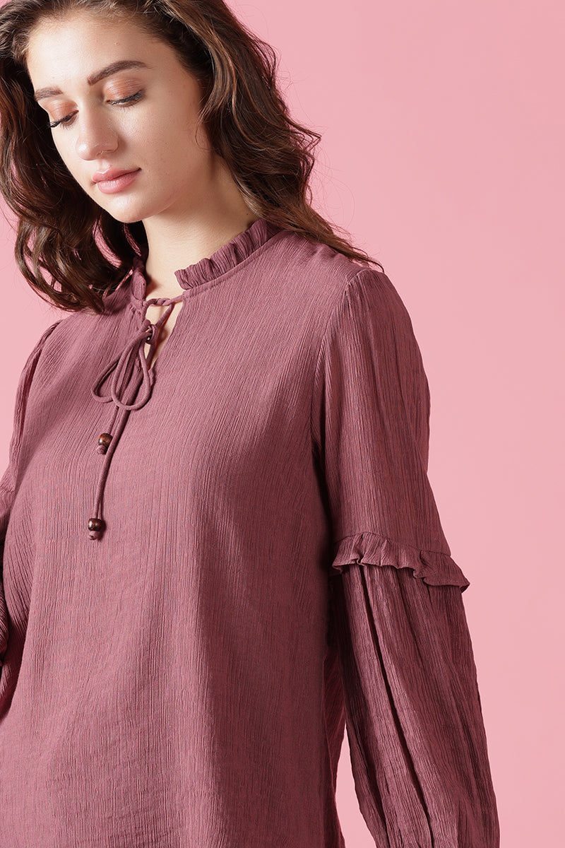Gipsy Aubergine Chiffon Tunic