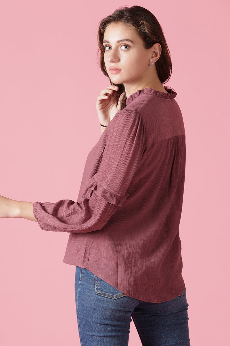 Gipsy Aubergine Chiffon Tunic
