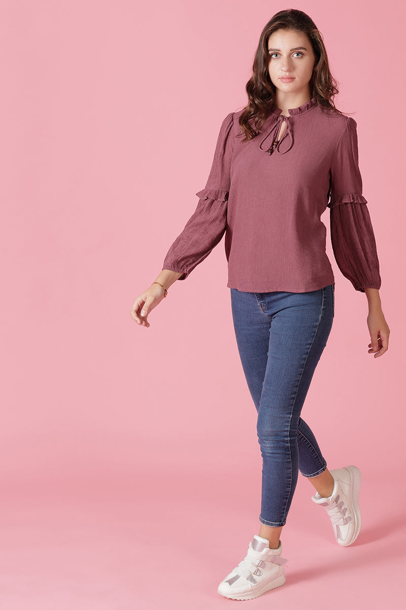 Gipsy Aubergine Chiffon Tunic