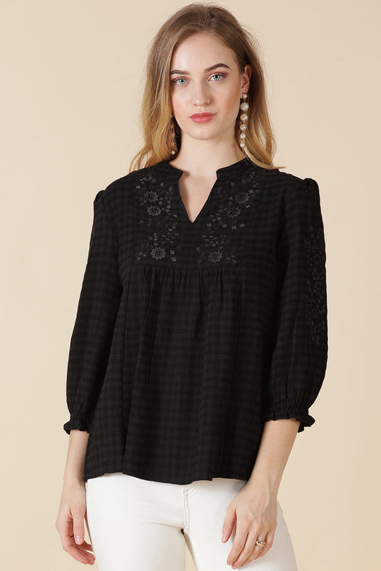 Gipsy Black Cotton Tunic