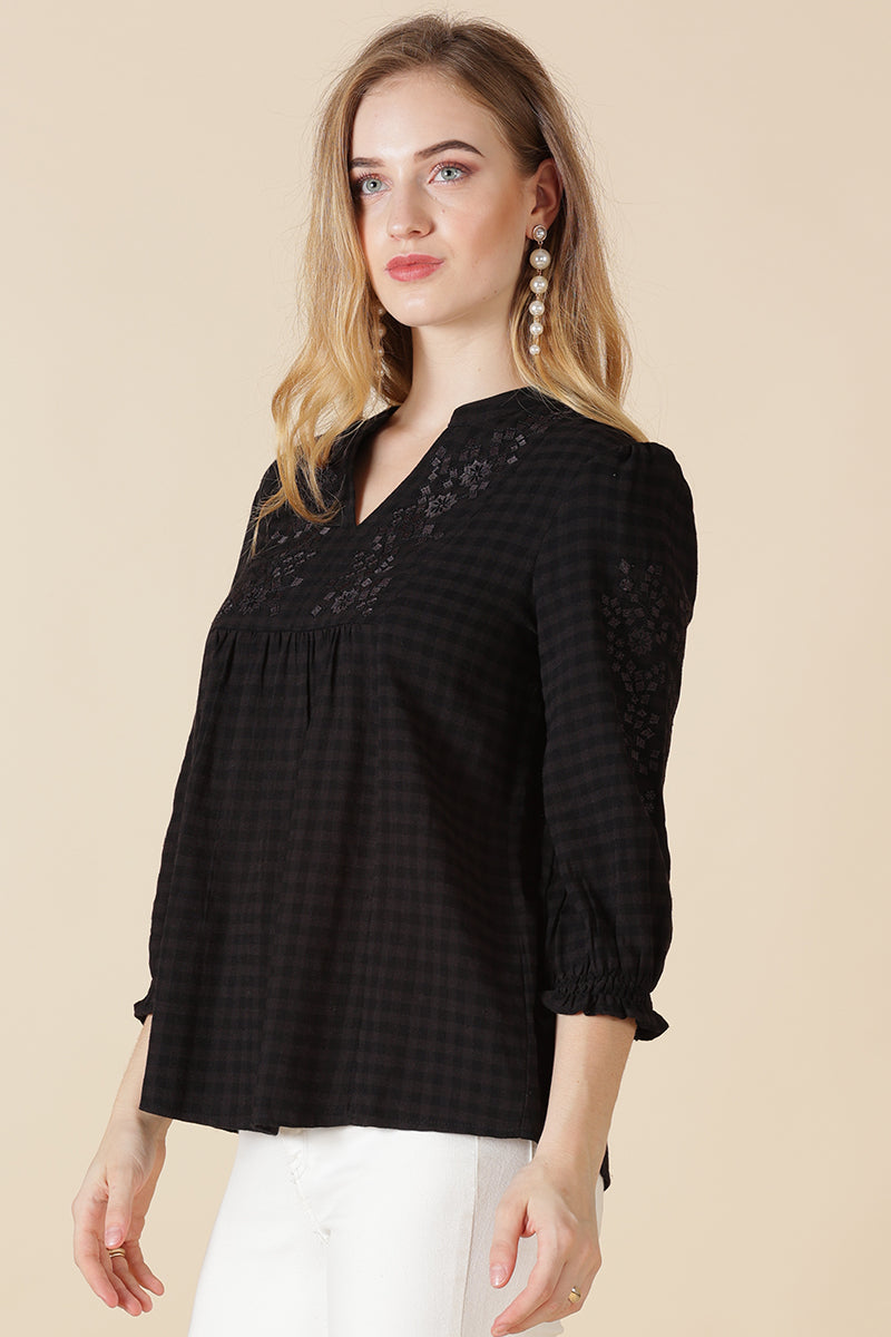 Gipsy Black Cotton Tunic