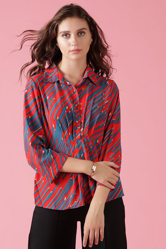 Gipsy Red Georgette Tunic