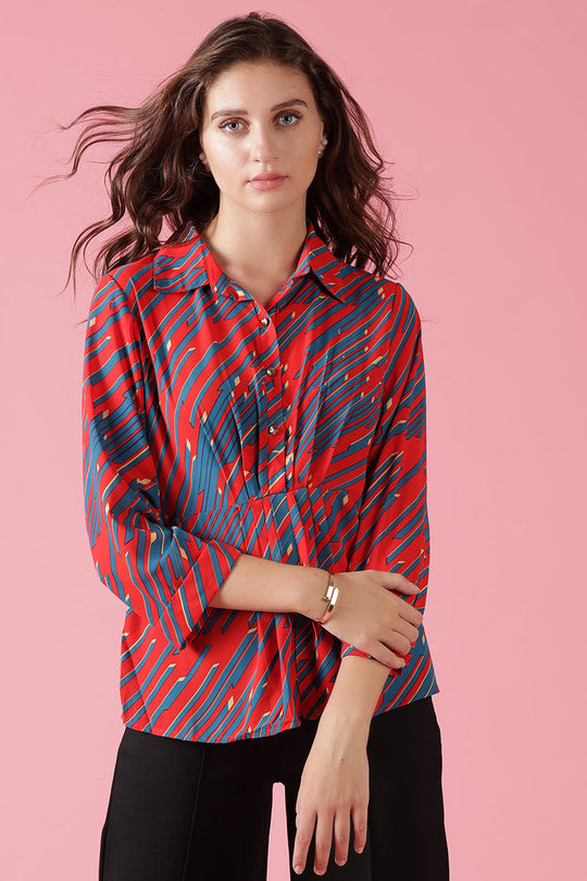 Gipsy Red Georgette Tunic