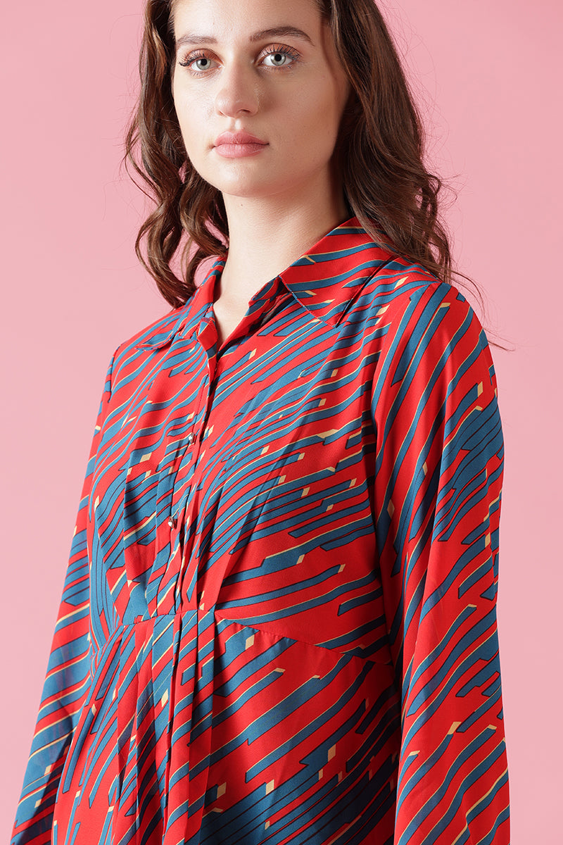 Gipsy Red Georgette Tunic