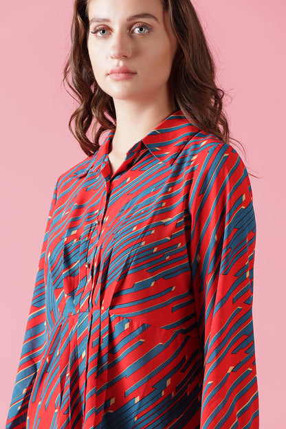 Gipsy Red Georgette Tunic