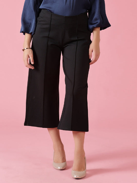 Gipsy Black Casual NR Knit Culottes