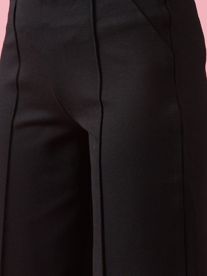 Gipsy Black Casual NR Knit Culottes