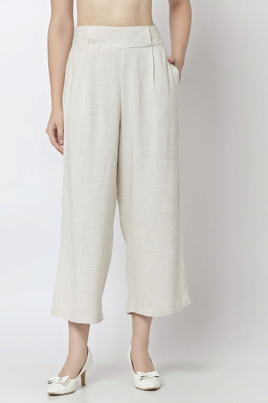 Gipsy Beige Fashion Cotton Pant