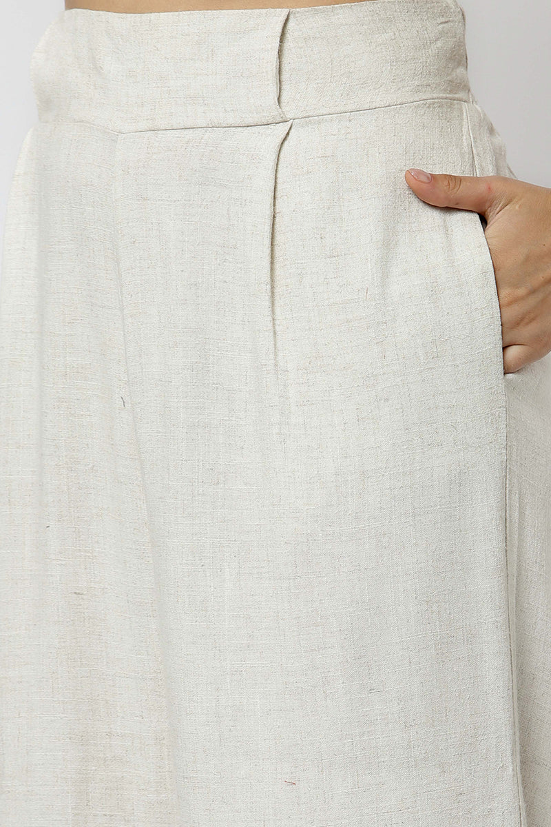 Gipsy Beige Fashion Cotton Pant