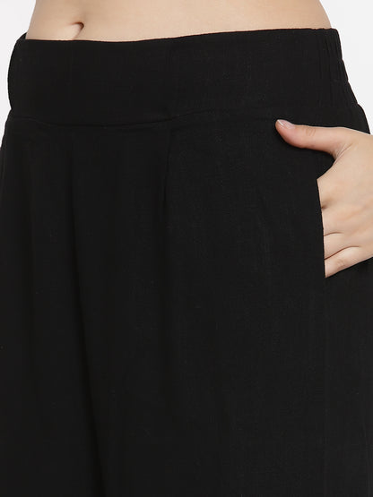 Gipsy Black Fashion Cotton Pant