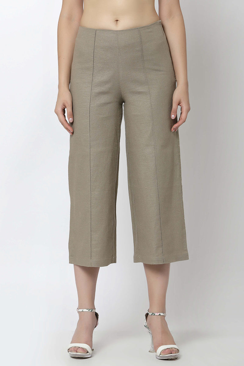 Gipsy Khaki Fashion Linen Pant