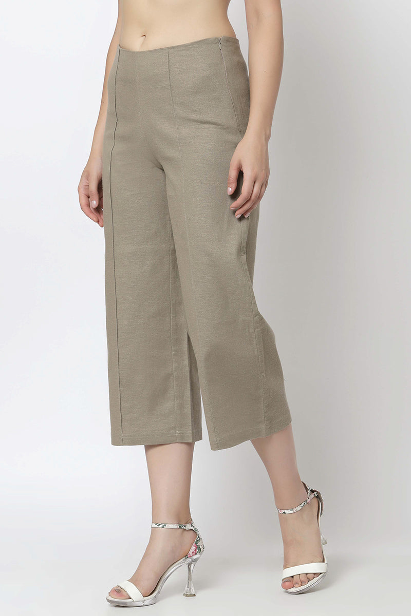 Gipsy Khaki Fashion Linen Pant