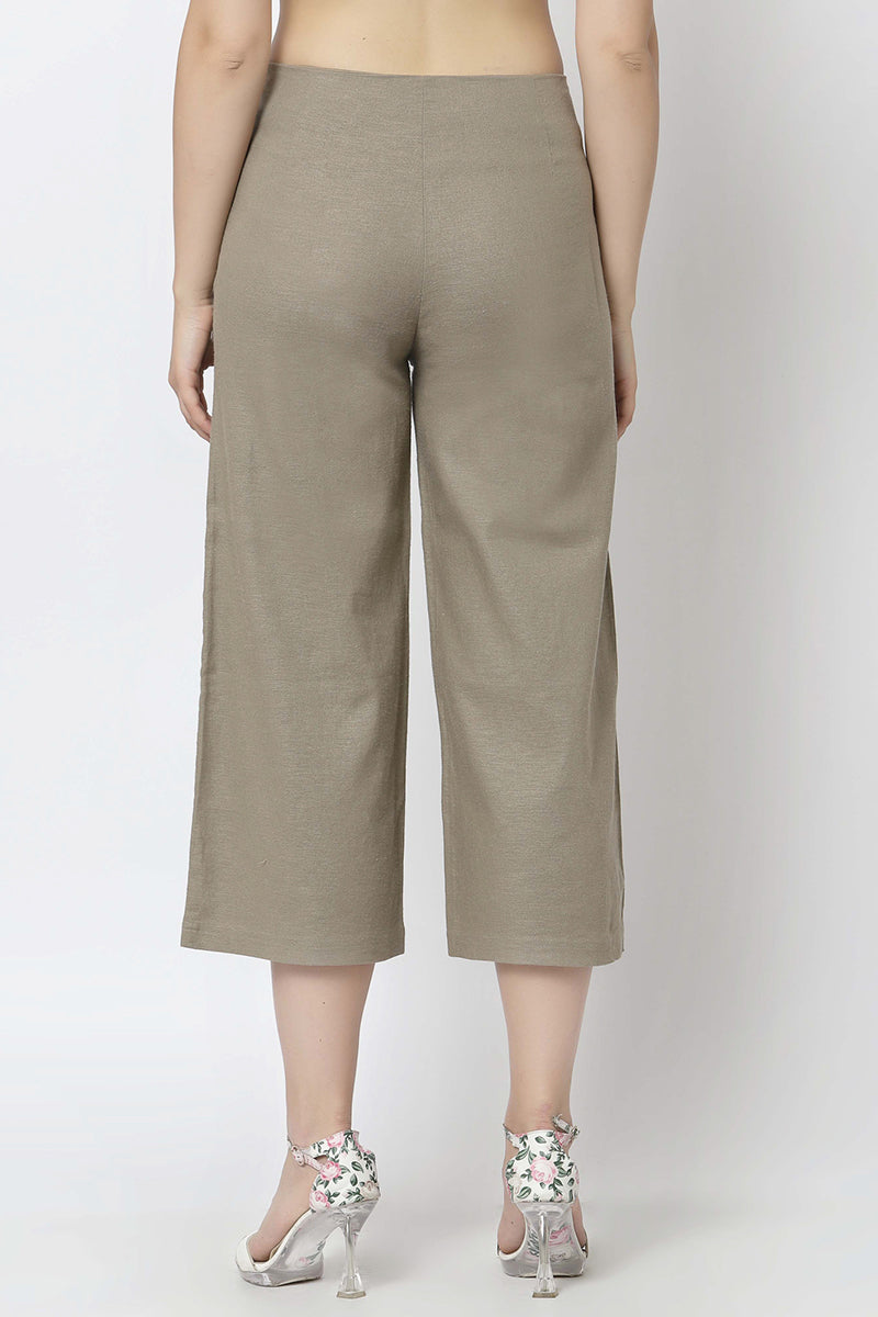 Gipsy Khaki Fashion Linen Pant