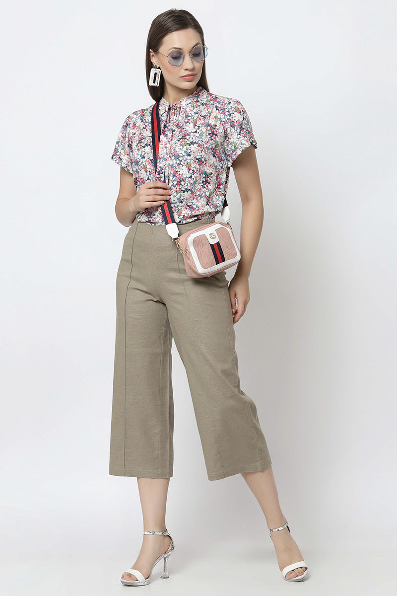 Gipsy Khaki Fashion Linen Pant
