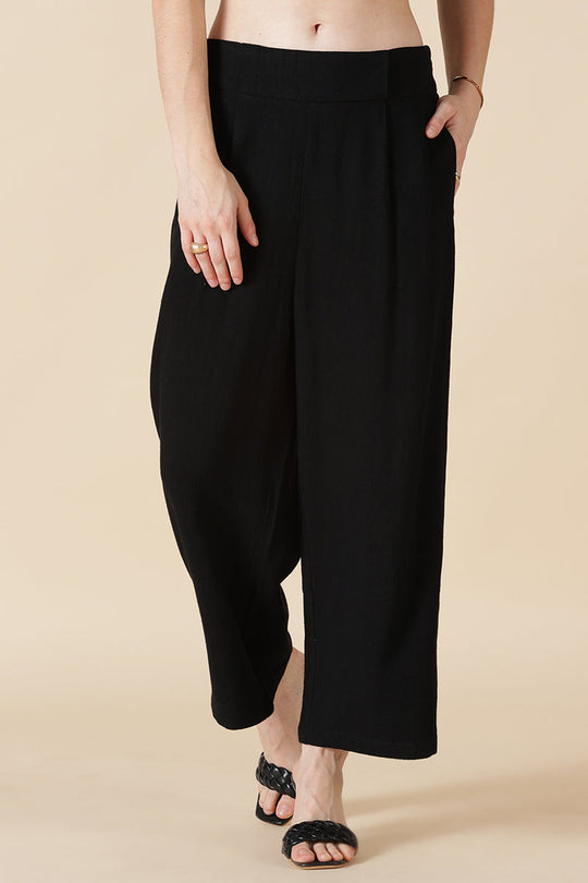 Gipsy Black Cotton Ladies Pant
