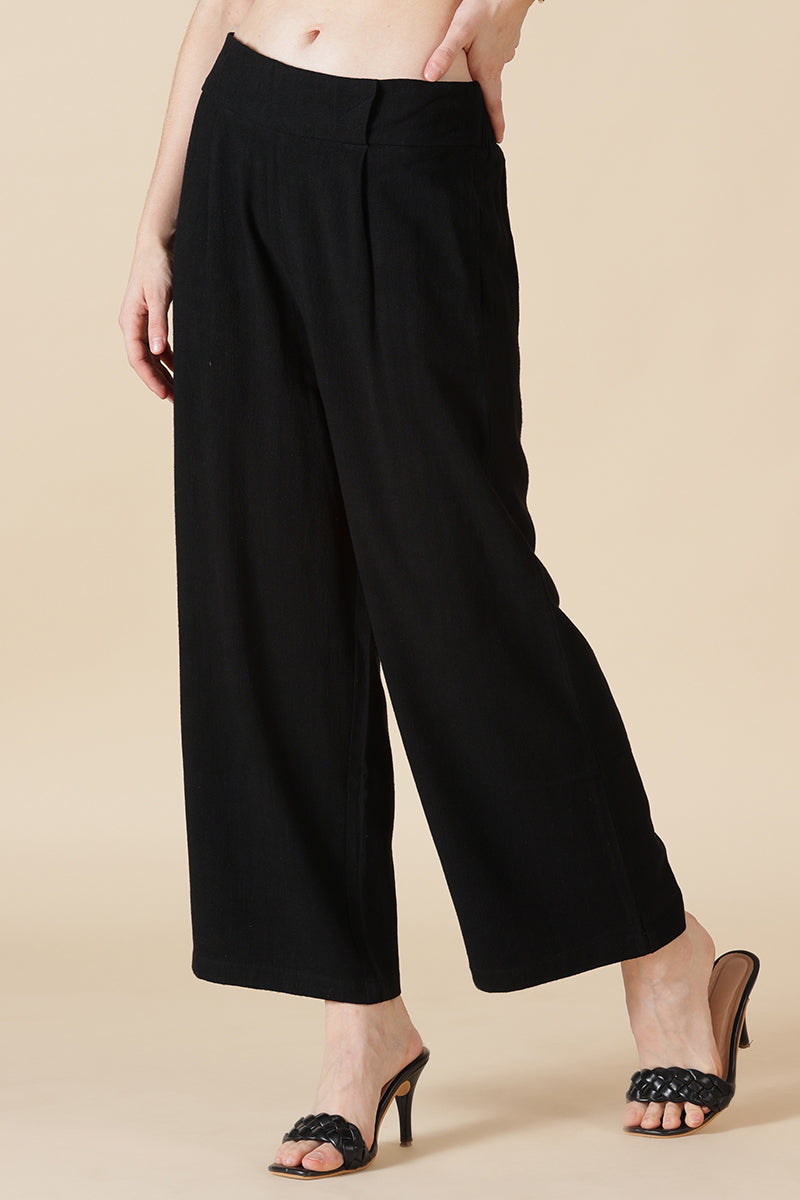 Gipsy Black Cotton Ladies Pant