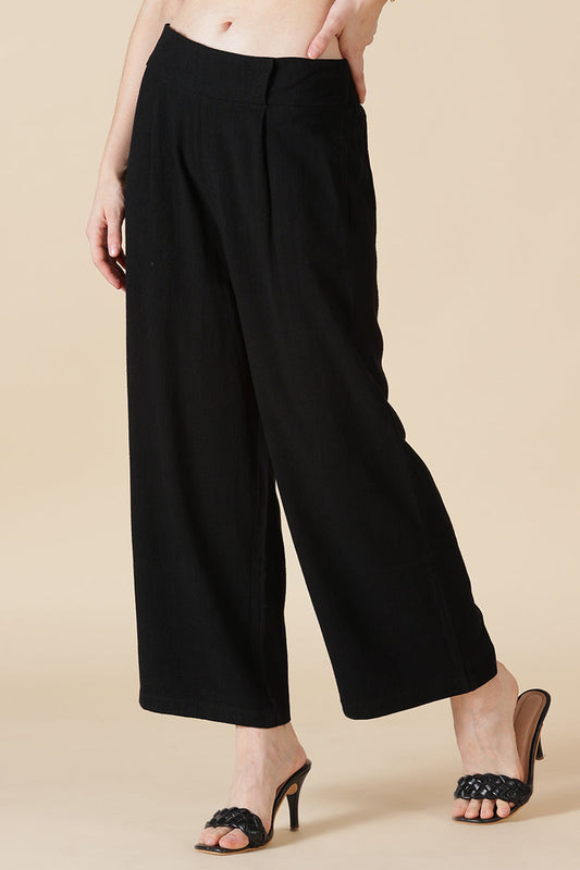 Gipsy Black Cotton Ladies Pant
