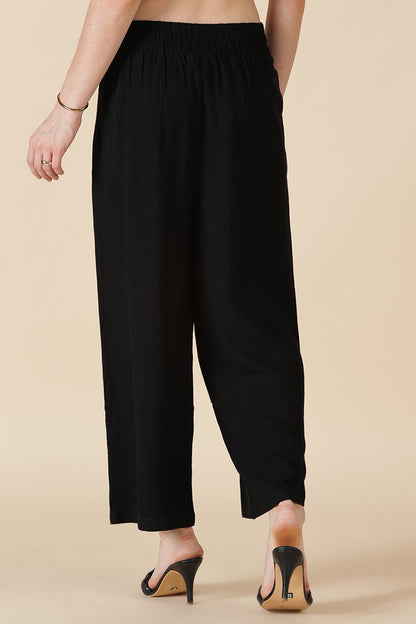 Gipsy Black Cotton Ladies Pant